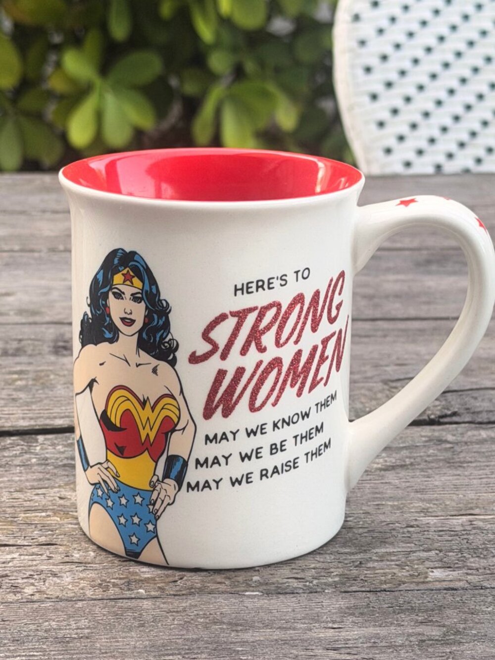 Wonder Woman Mug DC Comics Here's to Strong Women Our Name is Mud Exc. Condition